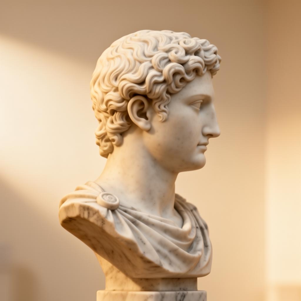 Busto de mármore do príncipe de Micenas